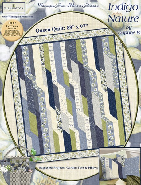 Indigo Nature Quilt Pattern by Wilmington Prints Indigo Nature Quilt Pattern by Wilmington Prints