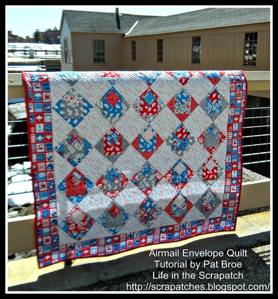 Airmail Envelope Quilt Tutorial Airmail Envelope Quilt Tutorial