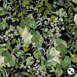 Michael Miller Fabrics Botanical Garden Wild Foliage Black